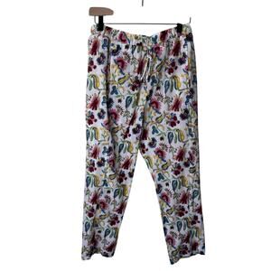 XIRENA 100% Cotton Floral Pattern Pull On Drawstring Pant Small